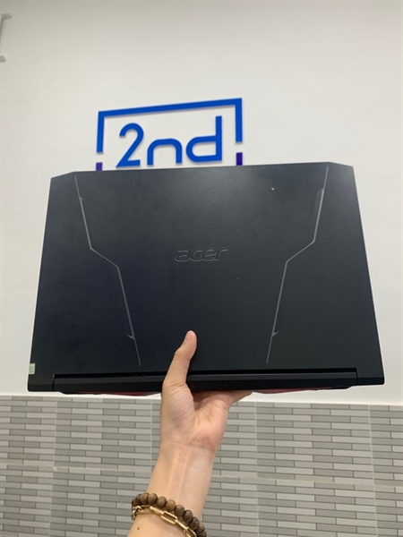 Laptop Acer Nitro AN515-45 - Ryzen 5 5600H - Ram 16GB/512GB SSD - GTX 1650 4GB - Màu đen - Pin 80% - Ngoại hình: 98% - Viền ám hồng, hư 1 cổng usb - Kèm sạc