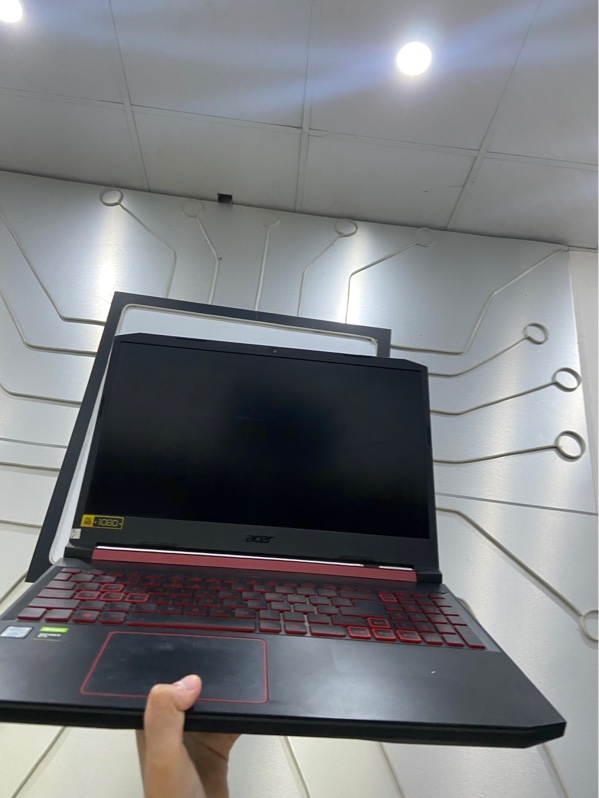 Laptop Acer Nitro AN515-54 - I7-9750H - Ram 16/512GB SSD - Sức khoẻ ổ 86% - GTX 1650 - Pin 77% - Màu đen - Ngoại hình: 97% - phản quang, ám hồng - Kèm sạc