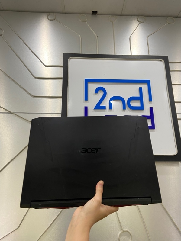 Laptop Acer Nitro AN515-57 - i5-11400H - GTX 1650 - Ram 8/512GB - Pin 72% - Màu đen - Ngoại hình: 97% - Màn in phím, ám màn - Kèm sạc