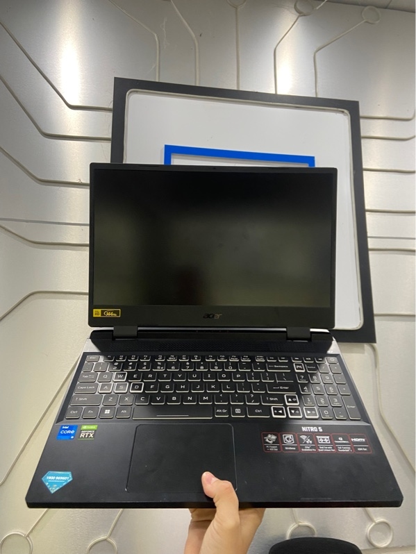 Laptop Acer Nitro AN515-58 - Core i5-12500H - Card GTX 3050 - Ram 8/512 GB SSD - Pin 77% - Màu đen - Ngoại hình: 98% - Kèm sạc