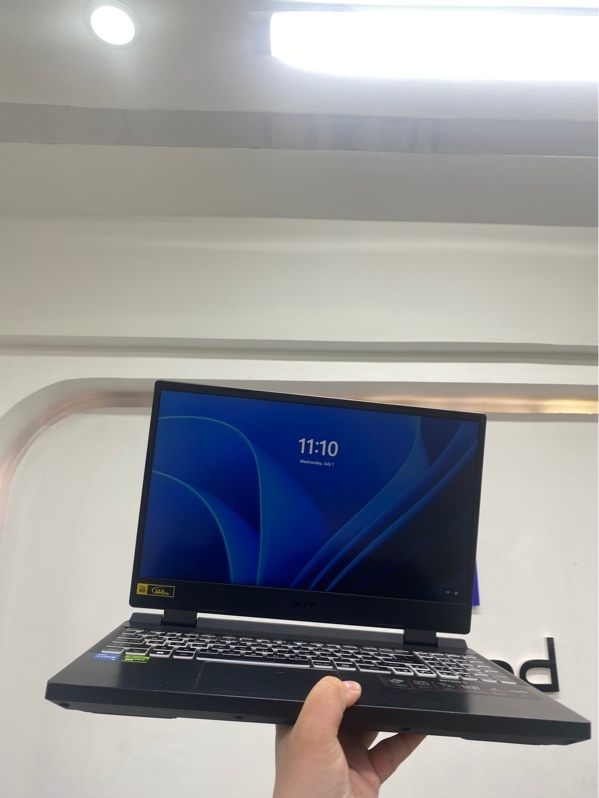 Laptop Acer Nitro AN515-58 - I5 12450H - 16/512 SSD - RTX 4050-6gb - Màu đen - Pin 85% - Ngoại hình 98% - Màn ám xanh, in phím - Kèm sạc