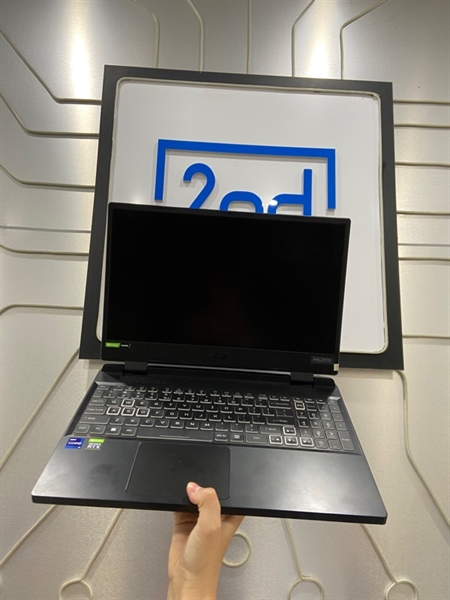 Laptop Acer Nitro AN515-58 - i9-12900H - RTX 3060 - Ram 16/512GB SSD - Pin 78% - Màu đen - Ngoại hình: 98% - Màn ám viền hồng - Kèm sạc 1