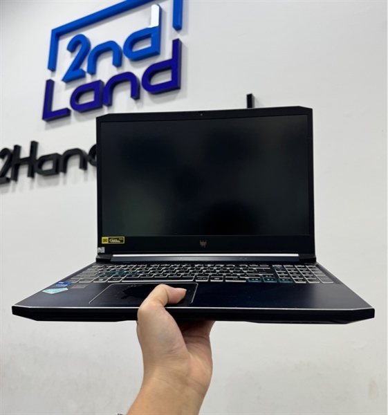 Laptop Acer Predator PH315-54 - i7 11800H - RTX 3060 - Ram 16/512 Gb SSD (97%) - Pin 82% - Màu xanh - Ngoại hình 96% - Trầy xước , touchpad xấu, màn ám viền hồng phản quang rộp phím nặng , mất 1 miếng kê mặt D - Kèm sạc 2