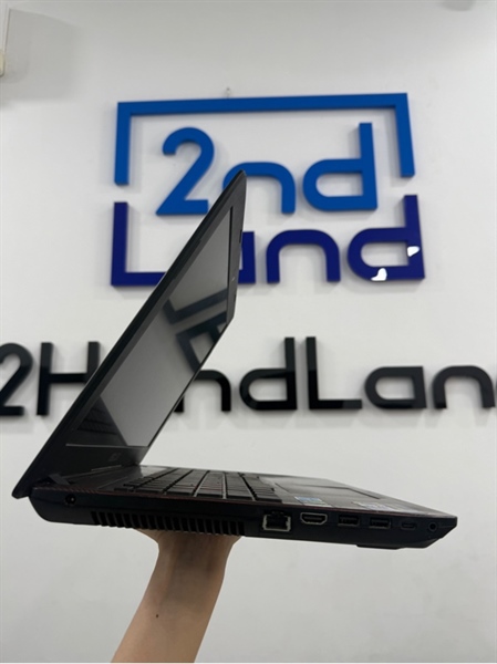 Laptop Asus GL553VD - i5 7300HQ/GTX1050 - 8/128GB SSD/300GB HDD - Màu nâu đỏ - Pin 66% - Ngoại hình 97% - Màn hở viền dưới , bản lề yếu , màn ám hồng , trầy nhiều - Kèm sạc 1