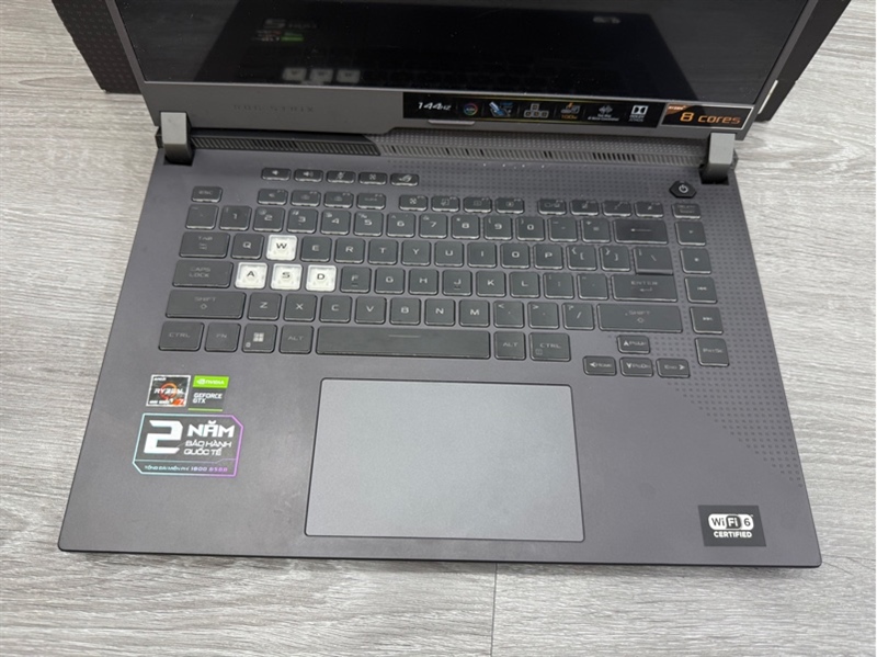 Laptop Asus ROG Strix G513 - Ram 8/512SSD - Đen - 97% - pin 82% - Kèm sạc - GTX 1650 - Ryzen 7 - 74806H - Màn ám 1