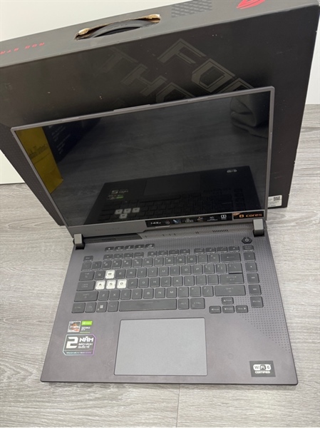 Laptop Asus ROG Strix G513 - Ram 8/512SSD - Đen - 97% - pin 82% - Kèm sạc - GTX 1650 - Ryzen 7 - 74806H - Màn ám 2