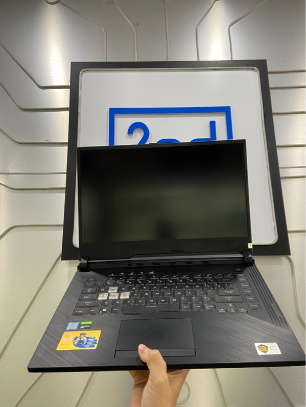 Laptop Asus ROG Strix G531GT - i7-9750H - Ram 8/512Gb (ssd chạy hơn 16000 giờ) - GTX-1650 - Pin 74% - Màu đen - Ngoại hình: 97% - Màn ám hồng - Kèm sạc