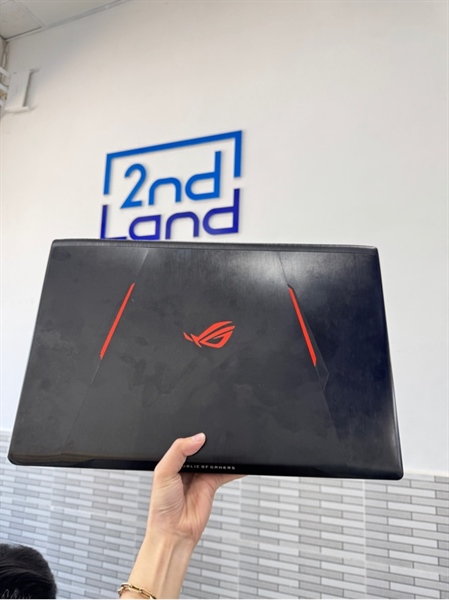 Laptop Asus ROG Strix GL753VE - i7-7700HQ - GTX 1050Ti 4GB - 8/128GB SSD HDD 1TB - 17inch - Màu đen - Pin 75% - Ngoại hình 97% - Bản lề yếu, bung màn, màn bầm, phản quang, ám hồng, hở sáng nặng, loa rè nhẹ - Body, kèm sạc
