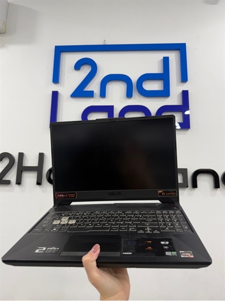 Laptop Asus Tuf A15 FA506ICB - Ryzen 5 4600H/RTX 3050 - 8/512GB SSD - FullHD - 144Hz - Màu đen - Pin 70% - Ngoại hình 98% - Màn vàng viền , tối viền nhẹ , 1 đốm bụi trong - Kèm sạc 2