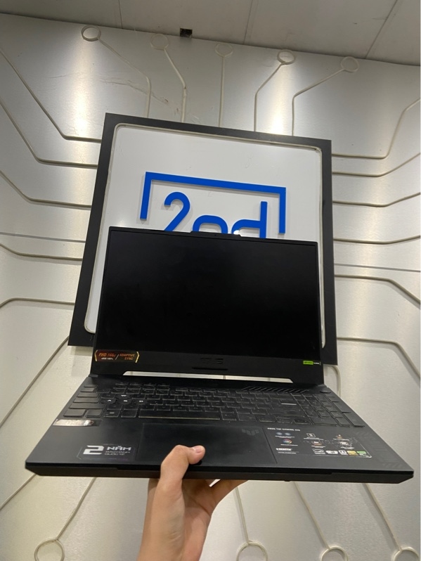 Laptop Asus Tuf Gaming A15 - ADM Ryzen 7 7735HS - Nvidia Geforce RTX 4060 - Ram 16/1TB SSD - Pin 78% - Màu đen - Ngoại hình: 97% - Màn ám viền vàng, xước thân, in phím - Kèm sạc