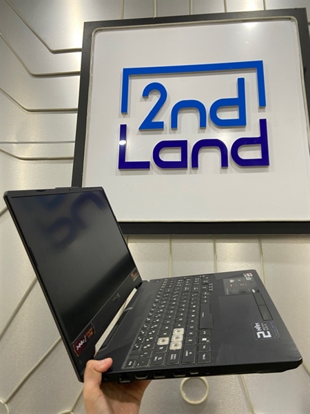Laptop Asus Tuf Gaming A15 - Ryzen 5 4600H - Ram 8/512SSD RTX 3050 - Pin 76% - Màu đen - Ngoại hình: 97% - 1 đường phản quang - Kèm sạc 2