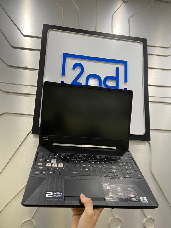 Laptop Asus Tuf Gaming F15 FX506LBH - i5-10300H - Ram 8/512GB SSD - GTX 1650 4GB - Pin 75% - 120hz - Màu đen - Ngoại hình: 98% - Màn ám trong hồng vừa, 6 chấm đốm phản quang - Body - Kèm sạc
