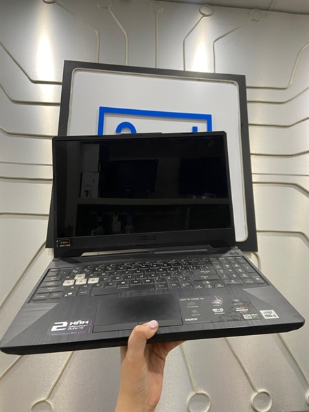 Laptop Asus Tuf Gaming F15 FX506LH - i5-10300H - GTX 1650 - Ram 8/512GB SSD - Pin 64% - Màu xám - Ngoại hình: 97% - Cấn góc sườn, mất 2 ốc mặt D - Kèm sạc 1