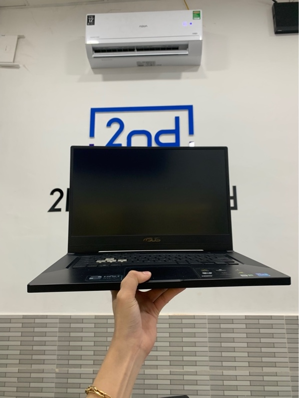 Laptop Asus Tuf Gaming F15 - i7-10870H - Ram 8gb/512gb - GTX 1650 Ti - Màu xanh - Pin 64% - Ngoại hình: 98% - Kèm sạc