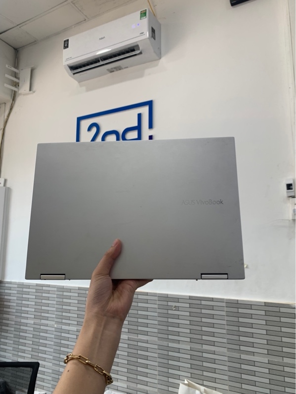 Laptop Asus vivobook flip 14 - i3-1115G4 - Ram 4/512 ssd - Màu xám - Pin 70% - Ngoại hình: 97% - Kèm sạc