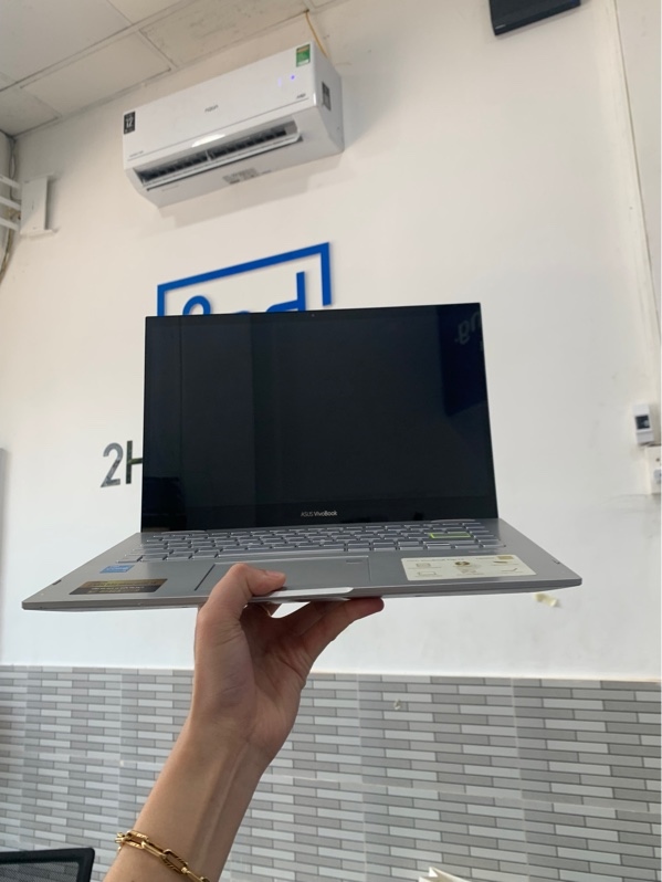 Laptop Asus vivobook flip 14 - i3-1115G4 - Ram 4/512 ssd - Màu xám - Pin 70% - Ngoại hình: 97% - Kèm sạc