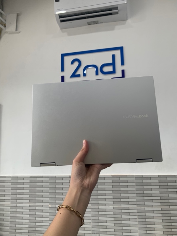 Laptop Asus vivobook flip 14 - i3-1115G4 - Ram 4/512GB - Màu bạc - Pin 70% - Ngoại hình: 98% - Kèm sạc