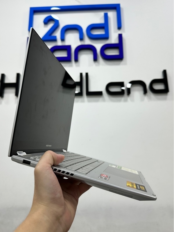 Laptop Asus Vivobook S14 Flip - Màn cảm ứng, 14inch ,60Hz - Ryzen 5 7530U/Card onboard - Ram 16/512GB SSD(99%) - Pin 90% - Màu bạc - Ngoại hình 97% - Kèm sạc 45W