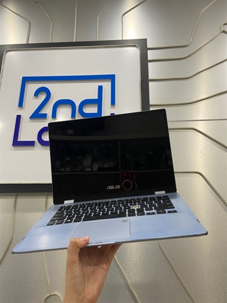 Laptop Asus Vivobook TP412FAC - i3-10110U - Ram 4/512GB SSD - Pin 59% - Màu xanh - Ngoại hình: 95% - Body - Kèm sạc
