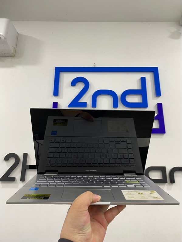 Laptop Asus Vivobook TP470EA - i3-1115G4 - 4/SSD 512GB - Màn cảm ứng - FHD - 60Hz - Màu bạc - Pin 60% - Ngoại hình 97% - Màn ám hồng, chết 1 chấm pixel , 1 đốm phản quang - Kèm sạc
