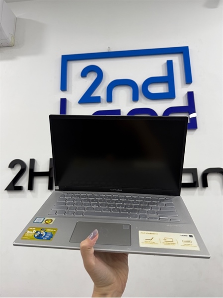 Laptop Asus Vivobook X412FA - i5 8265U - Ram 20GB/1TB HDD - 128Gb SSD - Màu bạc - Pin 66% - Ngoại hình 97% - Màn ám hồng , phản quang , tối góc , trầy viền mặt sau - Kèm sạc 2