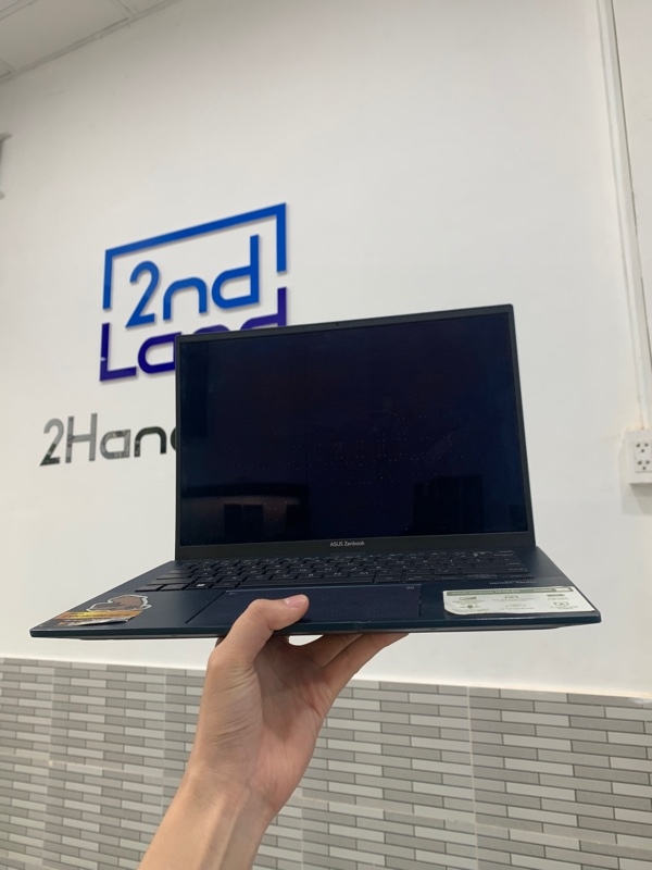 Laptop Asus Zenbook 14 Oled UX3402VAN - i7-1360P - Ram 16GB/SSD 512GB - Màu xanh - Pin 74% - Ngoại hình: 97% - Màn bụi, màn in phím - Kèm sạc 1