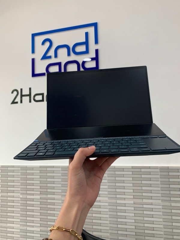Laptop Asus ZenBook Duo UX482EA - i5 1135G7 - Ram 8GB/SSD 512GB - Màu xanh - Pin 65% - Ngoại hình: 97% - hư 1 cổng USB A - Kèm sạc + bút