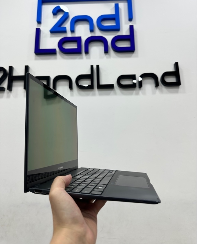 Laptop Asus Zenbook Flip UX363EA - Màn cảm ứng - i5 1125G7 - Ram 8/512GB SSD(82%) - Pin chai 54% - Màu xanh - Ngoại hình 97% - Màn ám hằn phím - Kèm sạc + bút