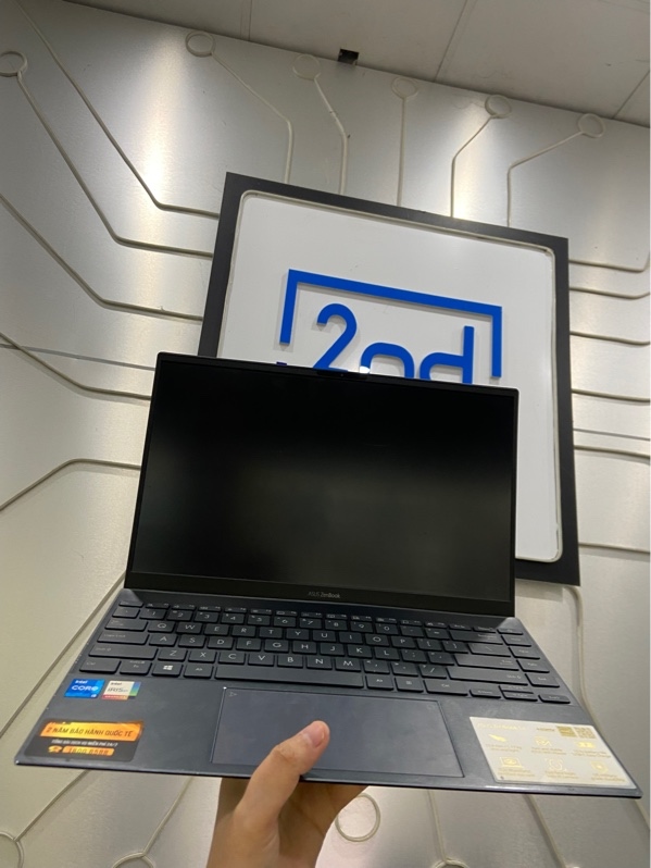 Laptop Asus Zenbook UX425EA - i5-1135G7 - Ram 8/512GB - Pin 100% thay new - Màu xanh - Ngoại hình: 97% - Ám hồng, phản quang, trầy xước cấn - Kèm sạc
