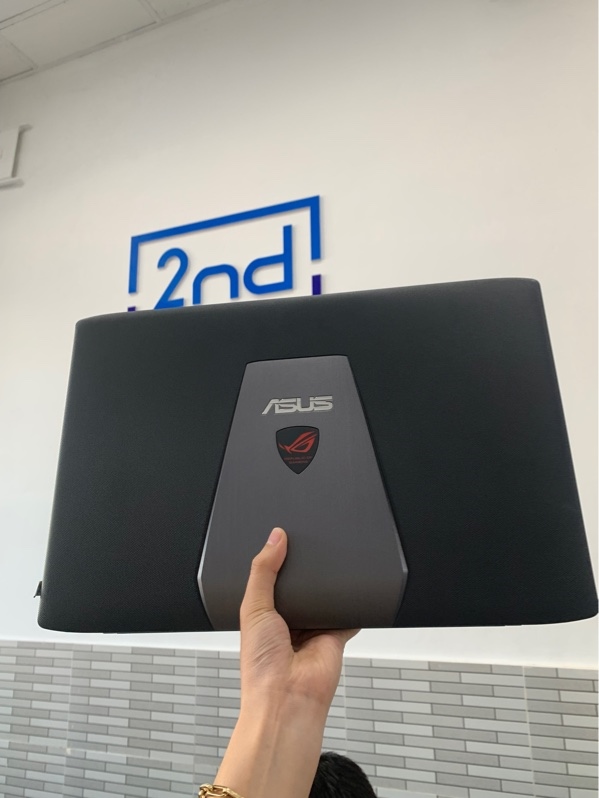 Laptop Asustek GL 552JX - i5-4200H - 12GB/256GB SSD - GTX 950M - Màu đen - Pin 76% - Ngoại hình: 98% - Màn tối, viền ám hồng, loa nhỏ - Box + kèm sạc