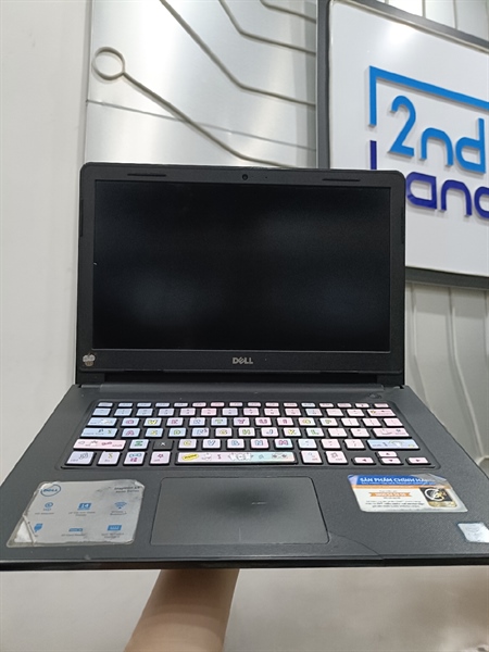 Laptop Dell Inspiron 14-3467 - Ram 4/128GB - Core i3 7100U - Card HD Graphics Family - Màu Đen - Ngoại hình 97% - Pin hư, Phản quang, nứt phần thân ngay touchpad - Kèm sạc
