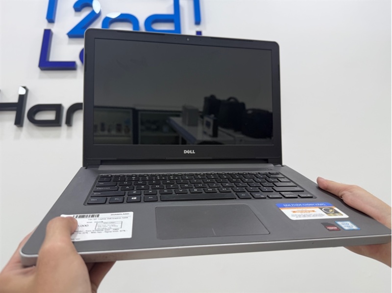 Laptop Dell Inspiron 5459 - i7 - 6500U - Ram 4/240GB SSD - AMD Radeon R5 M335 - Pin 22% - Màu bạc - Ngoại hình 97% - Viền ám vàng - Body - Kèm sạc