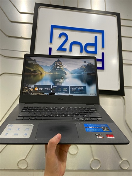 Laptop Dell Vostro 14 3450 - AMD Ryzen 5 3500U - Ram 4/256GB SSD - Pin 73% - Màu đen - Ngoại hình: 97% - Màn ám hồng nhẹ phản quang nền đen - Kèm sạc 1
