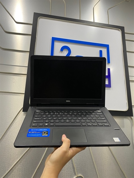 Laptop Dell Vostro 14-3468 - I3-7020U - UHD Graphics 620 - Ram 4/128GB SSD - Pin chai - Màu đen - Ngoại hình: 97% - Màn ám viền hồng nhẹ, 1 chấm phản quang nhẹ, cam hư - Body - Kèm sạc - không bảo hành 1