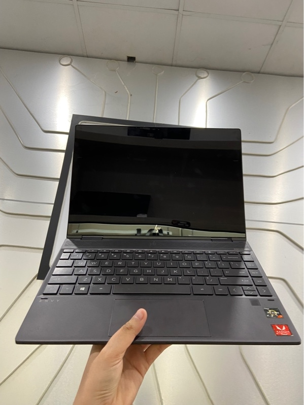 Laptop HP Envy x360 Convertible - Màn Cảm Ứng - Ryzen 7 3700U - Pin 100% Đã Thay - Màu đen - Ngoại hình: 97% - Màn ám hồng viền, cấn lỗ USB - Kèm sạc