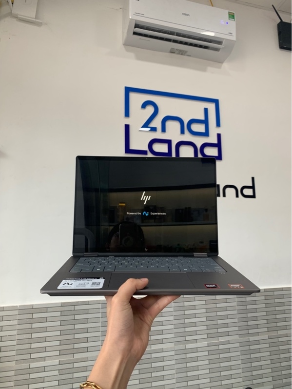 Laptop HP Omnibook x Flip - Adm Ryzen AI 5 340 W/Radeon 840M - 16GB/512GB SSD - Màu bạc - Pin 99% - Ngoại hình: 98% - Kèm sạc