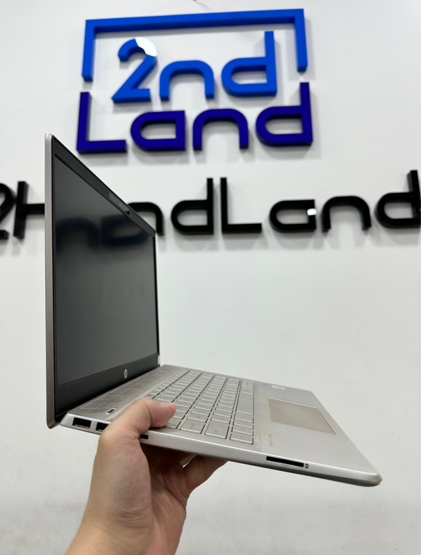 Laptop HP Pavilion 14 - i5 1035G1 - Ram 8/ 512GB SSD (100%) - Pin tạm ổn - Màu Gold - Ngoại hình 96% - Màn ám viền xanh, hở móp góc - Kèm sạc