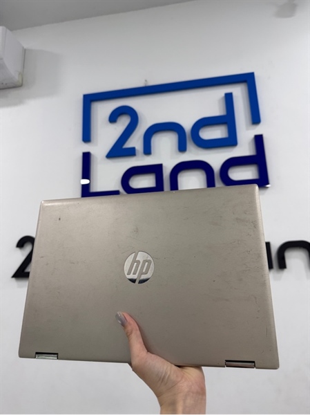 Laptop HP Pavilion X360 Convertible 14 - i3 1115G4 - 4/256GB SSD - Màu vàng - Pin 100% - Ngoại hình 96% - Màn hồng , phím lờn dấu trừ , tróc touchpad , cấn móp , trầy xước - Kèm sạc