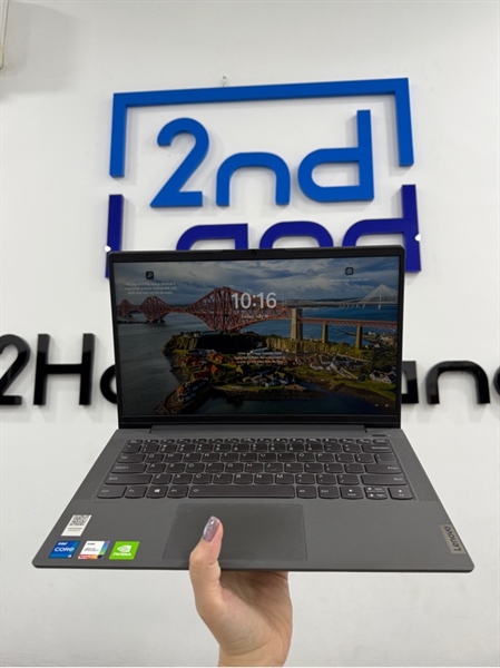 Laptop Lenovo 82FE - i5 1135G7 - 16/512GB SSD MX450 - Màu đen - Pin 85% - Ngoại hình 98% - Màn hồng , phản quang - Kèm sạc 2