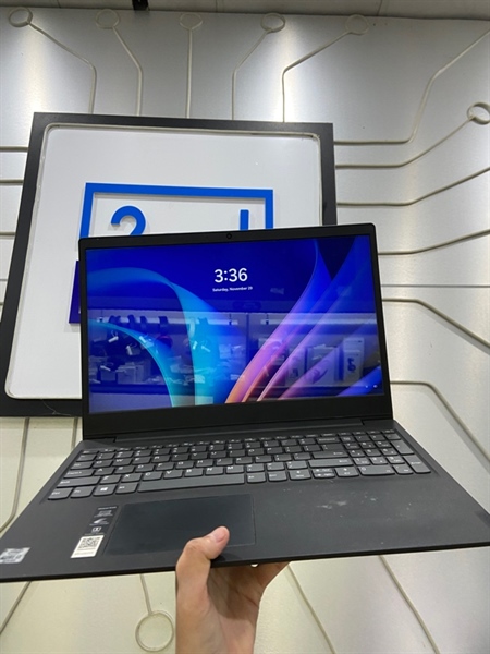Laptop Lenovo Ideadpad S145 - I3-1005G1 - Ram 12/256GB - Pin 80% - Màu đen - Ngoại hình: 97% - Màn bầm 2 bên, ám viền vàng vừa - Kèm sạc 1