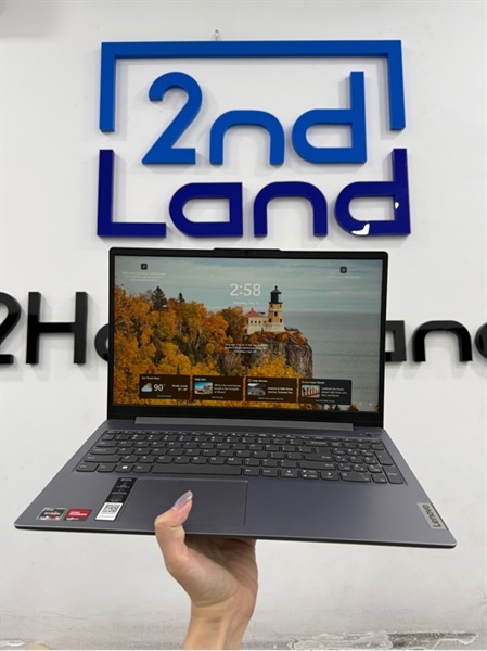 Laptop Lenovo Ideapad Slim 3 82XQ - Ryzen 5 7520U - 16/512GB - Màu xám - Pin 100% - Ngoại hình 97% - Màn tối nhẹ góc - Kèm sạc 2