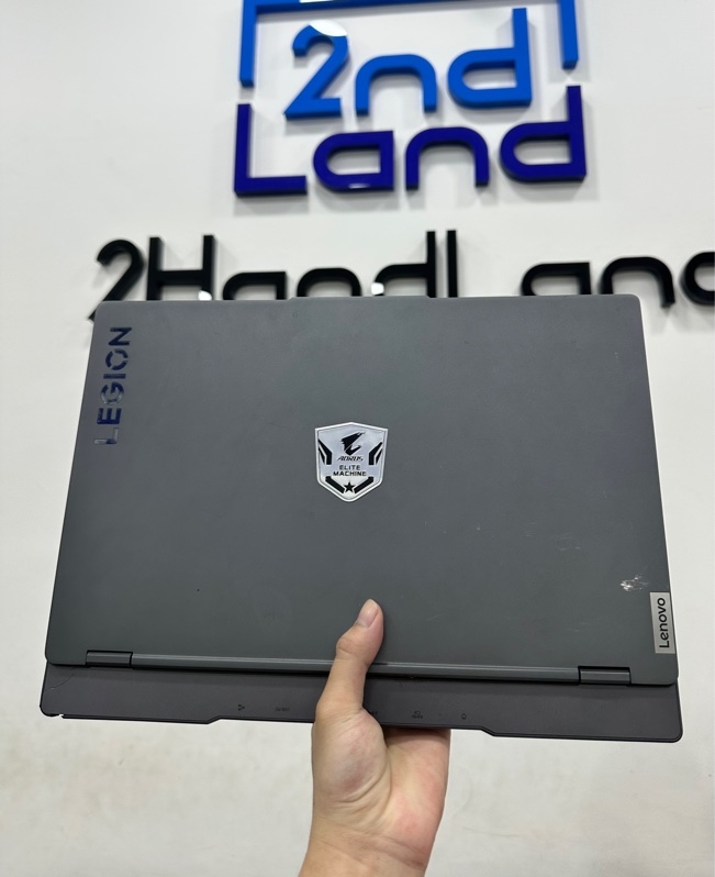 Laptop Lenovo Legion 5 15ARH7 - Màn 165hz - Ryzen 7 6800H - Card RTX 3050 - Ram 16/512GB SSD (99%) - Pin 89% - Màu xám - Ngoại hình 96.5% - Bể nứt bản lề, bản lề hơi yếu, tổng quan hoạt động tốt - Kèm dây sạc xấu