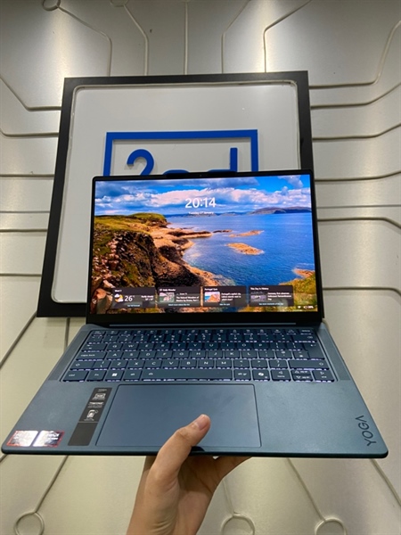 Laptop Lenovo Yoga Slim 7 - AMD Ryzen AI 5 340W - Ram 16/512GB SSD - Pin 100% - Màu xanh - Ngoại hình: 98% - Kèm sạc 1