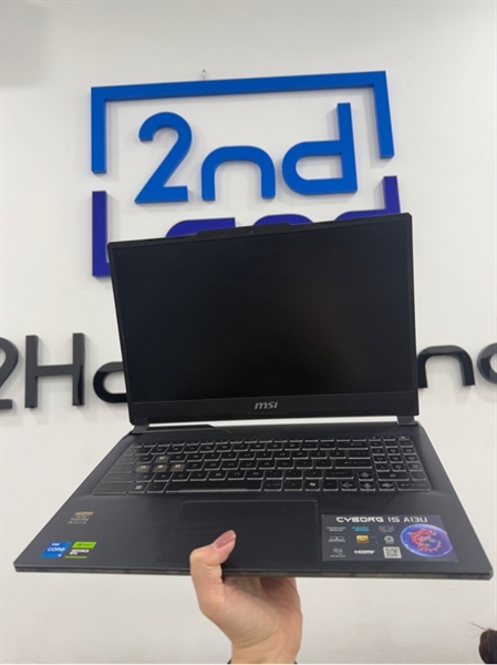Laptop MSI Cyborg 15A 13UC - i5 13420H - 16/512GB SSD - RTX3050 - Màu xám - Pin 88% - Ngoại hình 98% - Kèm sạc 2