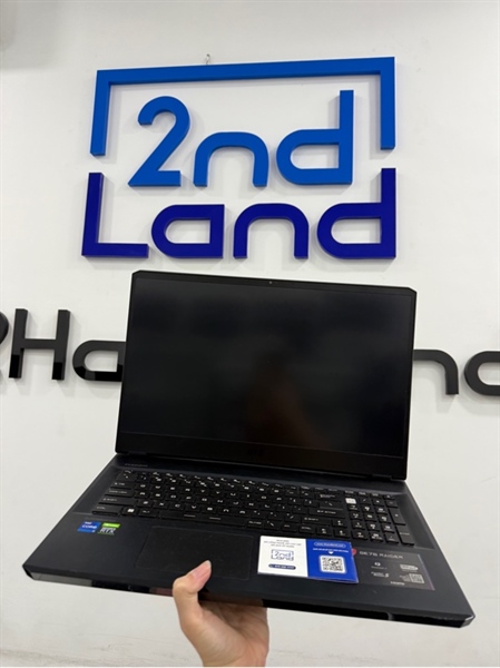 Laptop MSI GE76 Raider 11UE - Led RGB - i7-11800H RTX 3060 - 64GB/512GB SSD/2TB SSD - Pin 75% - Màu đen - Ngoại hình: 98% - Mất phím numlock - Kèm sạc 2