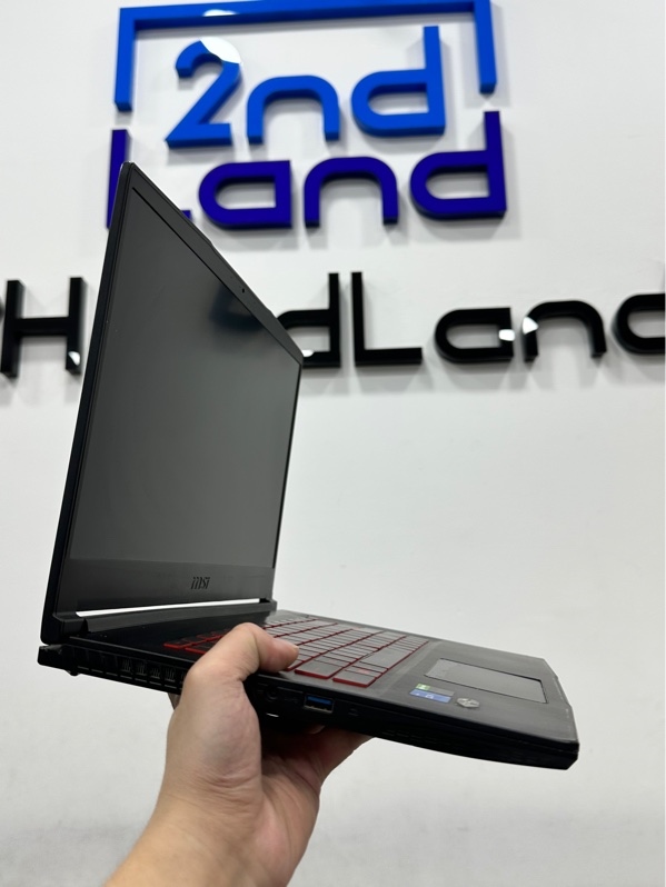 Laptop MSI GF63 - i5 11400H - RTX 3050TI - Ram 16/1TB SSD(96%) - Pin 66% - Màu đen - Ngoại hình 96% - Đã thay màn 60hz phản quang bể vỏ khung màn - Kèm sạc