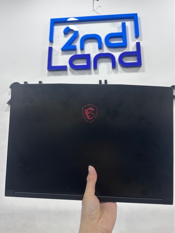 Laptop MSI GF63 Thin 10SC - Màn 144Hz - i7 10750H/GTX 1650 - Ram 8/512GB SSD (92%) - Pin tạm - Màu đen - Ngoại hình 97% - Màn phản quang bụi trong, thiếu 1 ốc lưng - Kèm sạc