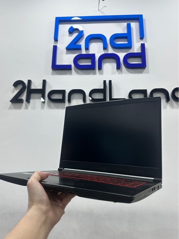 Laptop MSI GF63 Thin 10SC - Màn 144Hz - i7 10750H/GTX 1650 - Ram 8/512GB SSD (92%) - Pin tạm - Màu đen - Ngoại hình 97% - Màn phản quang bụi trong, thiếu 1 ốc lưng - Kèm sạc