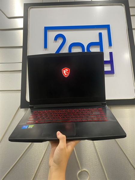 Laptop MSI GF63 Thin 11UC - i7-11800H - Ram 24GB RTX 3050 - Màu đen - Ngoại hình: 98% - Màn phản quang ám - Body - Kèm sạc 1