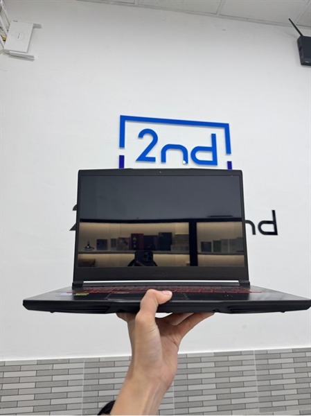 Laptop MSI GF63 Thin 11UC - RTX 3050 4GB - i5-11400H - 16/512GB SSD - Màu đen - Pin 80% - Ngoại hình 97% - Màn viền ám vàng - Body, kèm sạc